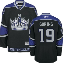 Butch Goring Reebok Los Angeles Kings Authentic Black Third NHL Jersey