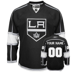 Youth Reebok Los Angeles Kings Customized Authentic Black Home NHL Jersey