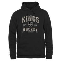 NHL Los Angeles Kings Black Camo Stack Pullover Hoodie