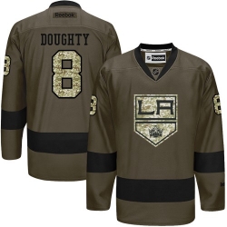Drew Doughty Reebok Los Angeles Kings Authentic Green Salute to Service NHL Jersey