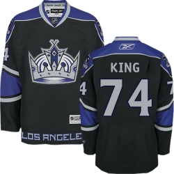 Dwight King Reebok Los Angeles Kings Authentic Black Third NHL Jersey