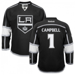 Jack Campbell Reebok Los Angeles Kings Authentic Black Home Jersey