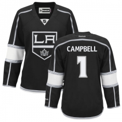 Jack Campbell Women's Reebok Los Angeles Kings Authentic Black Home Jersey