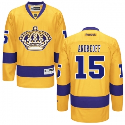 Andy Andreoff Reebok Los Angeles Kings Premier Gold Alternate Jersey