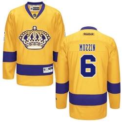 Jake Muzzin Reebok Los Angeles Kings Authentic Gold Alternate NHL Jersey