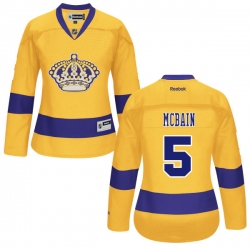 Jamie McBain Women's Reebok Los Angeles Kings Authentic Gold Alternate Jersey