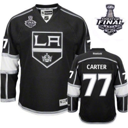 Jeff Carter Reebok Los Angeles Kings Premier Black Home 2014 Stanley Cup Patch NHL Jersey