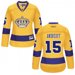 Andy Andreoff Women's Reebok Los Angeles Kings Authentic Gold Alternate Jersey