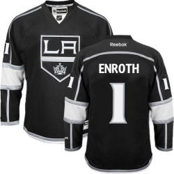 Jhonas Enroth Reebok Los Angeles Kings Authentic Black Home NHL Jersey
