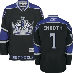 Jhonas Enroth Reebok Los Angeles Kings Premier Black Third NHL Jersey