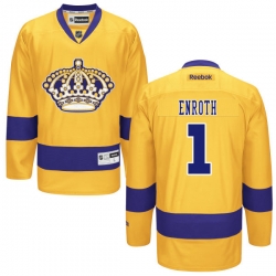 Jhonas Enroth Reebok Los Angeles Kings Authentic Gold Alternate NHL Jersey