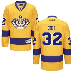 Jonathan Quick Reebok Los Angeles Kings Premier Gold Alternate NHL Jersey