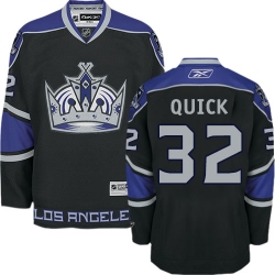 Jonathan Quick Youth Reebok Los Angeles Kings Premier Black Third NHL Jersey