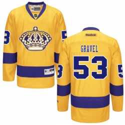 Kevin Gravel Reebok Los Angeles Kings Authentic Gold Alternate Jersey