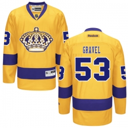 Kevin Gravel Youth Reebok Los Angeles Kings Premier Gold Alternate Jersey