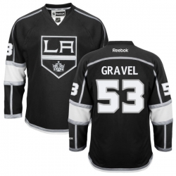 Kevin Gravel Youth Reebok Los Angeles Kings Authentic Black Home Jersey