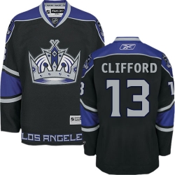 Kyle Clifford Reebok Los Angeles Kings Premier Black Third NHL Jersey