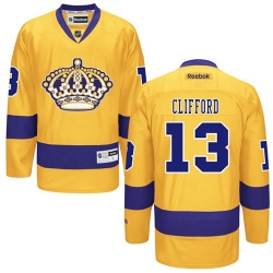 Kyle Clifford Reebok Los Angeles Kings Authentic Gold Alternate NHL Jersey
