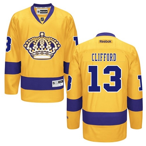 Kyle Clifford Reebok Los Angeles Kings Authentic Gold Alternate NHL Jersey