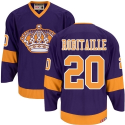 Luc Robitaille CCM Los Angeles Kings Authentic Purple Throwback NHL Jersey