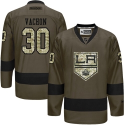 Rogie Vachon Reebok Los Angeles Kings Premier Green Salute to Service NHL Jersey