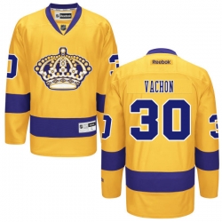 Rogie Vachon Reebok Los Angeles Kings Premier Gold Alternate NHL Jersey
