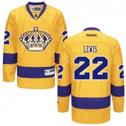 Trevor Lewis Reebok Los Angeles Kings Premier Gold Alternate Jersey
