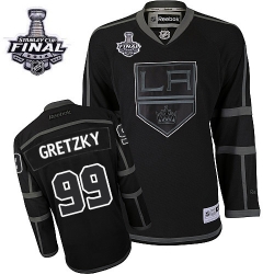 Wayne Gretzky Reebok Los Angeles Kings Authentic Black Ice 2014 Stanley Cup Patch NHL Jersey