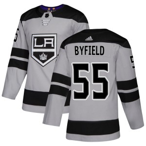 Quinton Byfield Men's Adidas Los Angeles Kings Authentic Gray Alternate Jersey