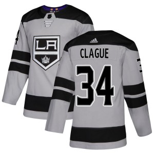 Kale Clague Men's Adidas Los Angeles Kings Authentic Gray Alternate Jersey