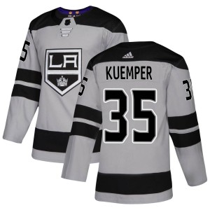Darcy Kuemper Men's Adidas Los Angeles Kings Authentic Gray Alternate Jersey