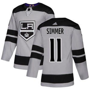 Charlie Simmer Men's Adidas Los Angeles Kings Authentic Gray Alternate Jersey
