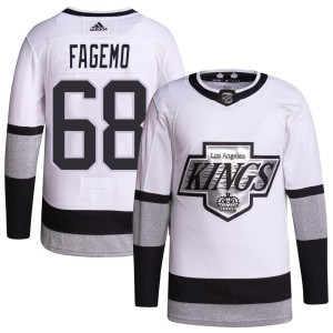 Samuel Fagemo Youth Adidas Los Angeles Kings Authentic White 2021/22 Alternate Primegreen Pro Player Jersey