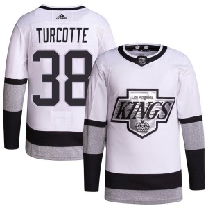 Alex Turcotte Youth Adidas Los Angeles Kings Authentic White 2021/22 Alternate Primegreen Pro Player Jersey