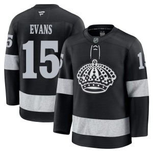 Daryl Evans Youth Fanatics Los Angeles Kings Premium Black Alternate Jersey