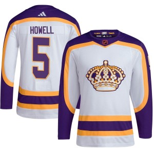 Harry Howell Men's Adidas Los Angeles Kings Authentic White Reverse Retro 2.0 Jersey