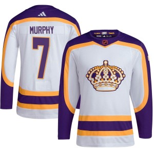Mike Murphy Men's Adidas Los Angeles Kings Authentic White Reverse Retro 2.0 Jersey