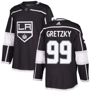 Wayne Gretzky Youth Adidas Los Angeles Kings Authentic Black Home Jersey