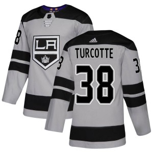 Alex Turcotte Youth Adidas Los Angeles Kings Authentic Gray Alternate Jersey