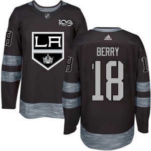 Bob Berry Men's Los Angeles Kings Authentic Black 1917-2017 100th Anniversary Jersey
