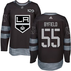 Quinton Byfield Men's Los Angeles Kings Authentic Black 1917-2017 100th Anniversary Jersey