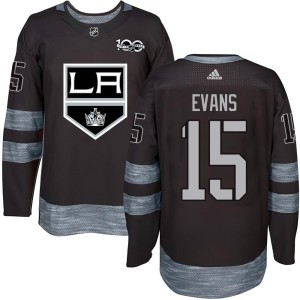 Daryl Evans Men's Los Angeles Kings Authentic Black 1917-2017 100th Anniversary Jersey
