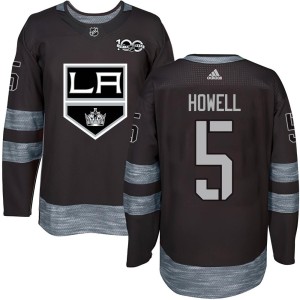 Harry Howell Men's Los Angeles Kings Authentic Black 1917-2017 100th Anniversary Jersey