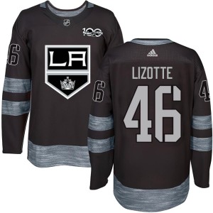 Blake Lizotte Men's Los Angeles Kings Authentic Black 1917-2017 100th Anniversary Jersey