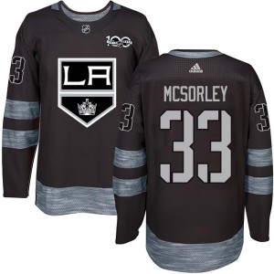 Marty Mcsorley Men's Los Angeles Kings Authentic Black 1917-2017 100th Anniversary Jersey