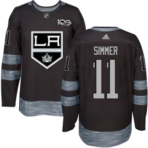 Charlie Simmer Men's Los Angeles Kings Authentic Black 1917-2017 100th Anniversary Jersey