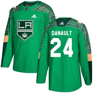 Phillip Danault Youth Adidas Los Angeles Kings Authentic Green St. Patrick's Day Practice Jersey