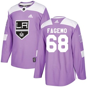 Samuel Fagemo Men's Adidas Los Angeles Kings Authentic Purple Fights Cancer Practice Jersey