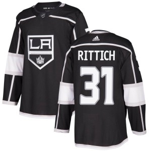David Rittich Men's Adidas Los Angeles Kings Authentic Black Home Jersey