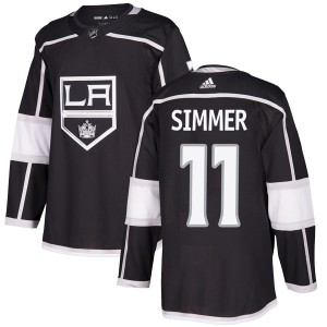 Charlie Simmer Men's Adidas Los Angeles Kings Authentic Black Home Jersey